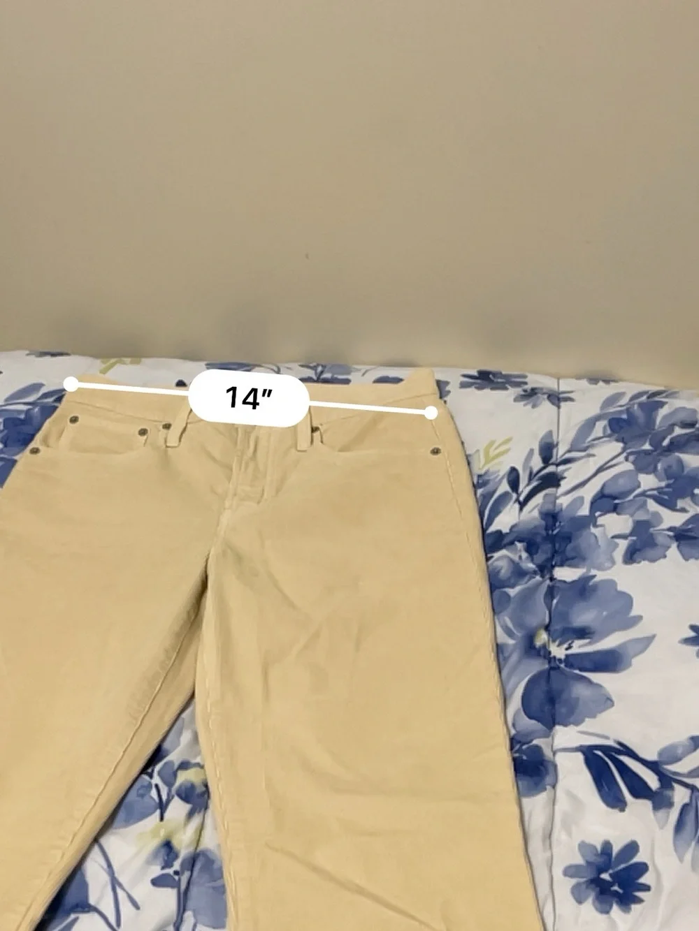 J. Crew Women's Cream Bootcut Corduroy Pants